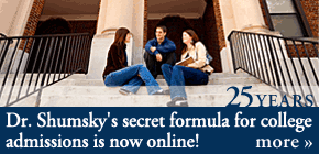 Click to find out more about Dr Shumsky's secret formula for college admissions.